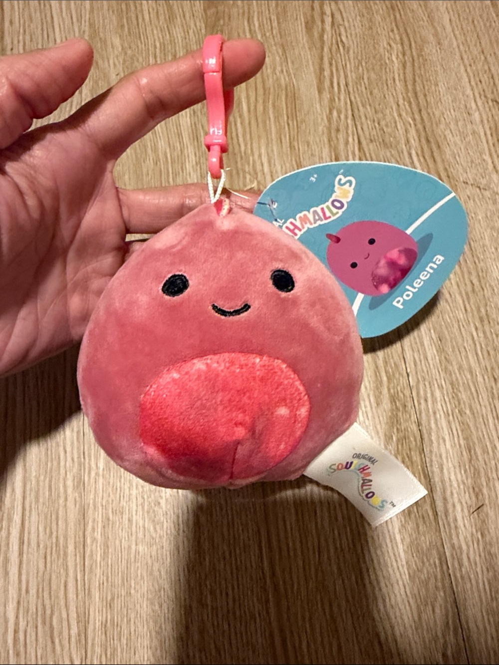 Squishmallows Poleena The Dinosaur Clip-On 3.5in NWT